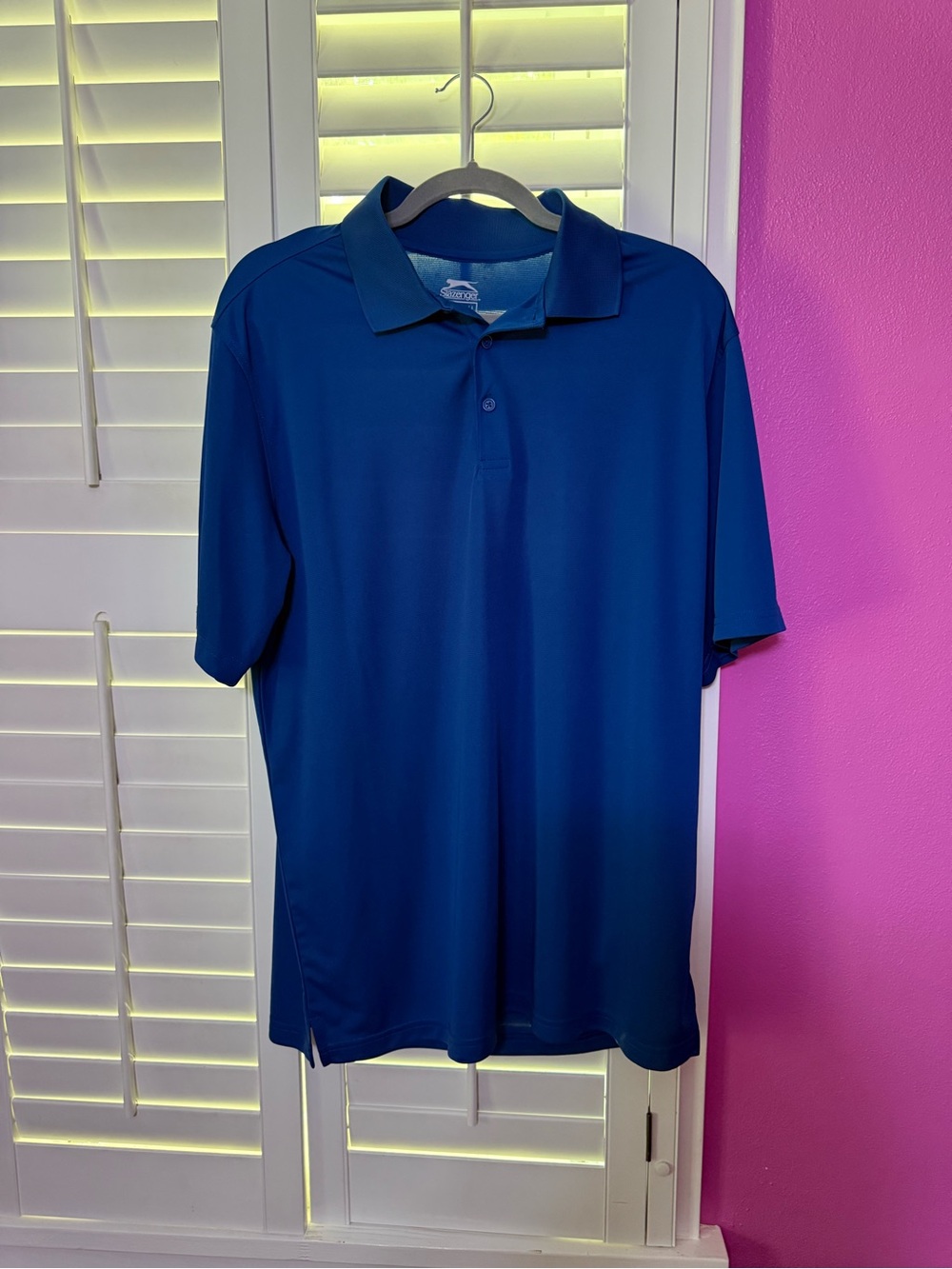 Men's Blue Short-Sleeve Polo Shirt
